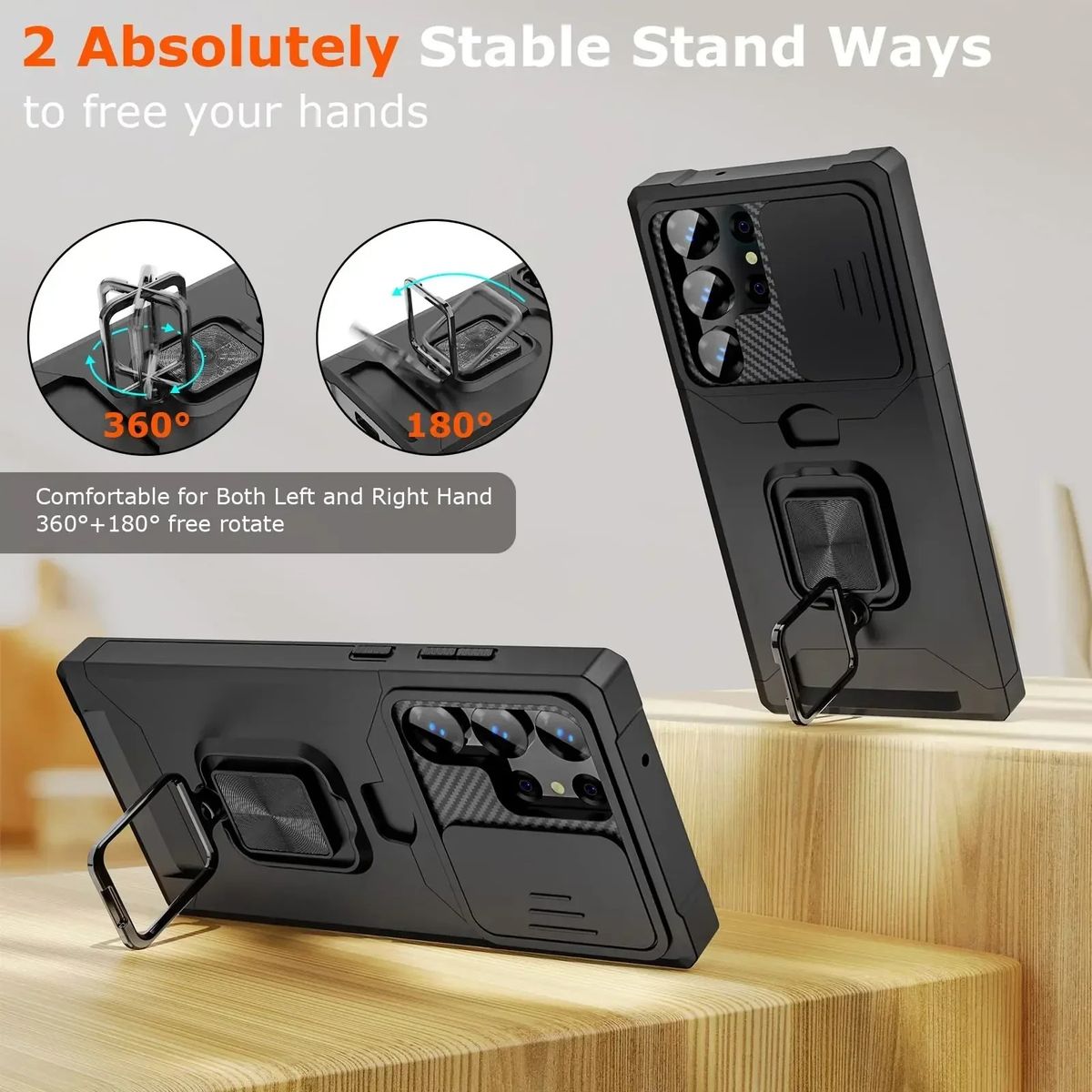 OEM - Carcasa Samsung S24 Ultra Tarjetero Anillo Holder