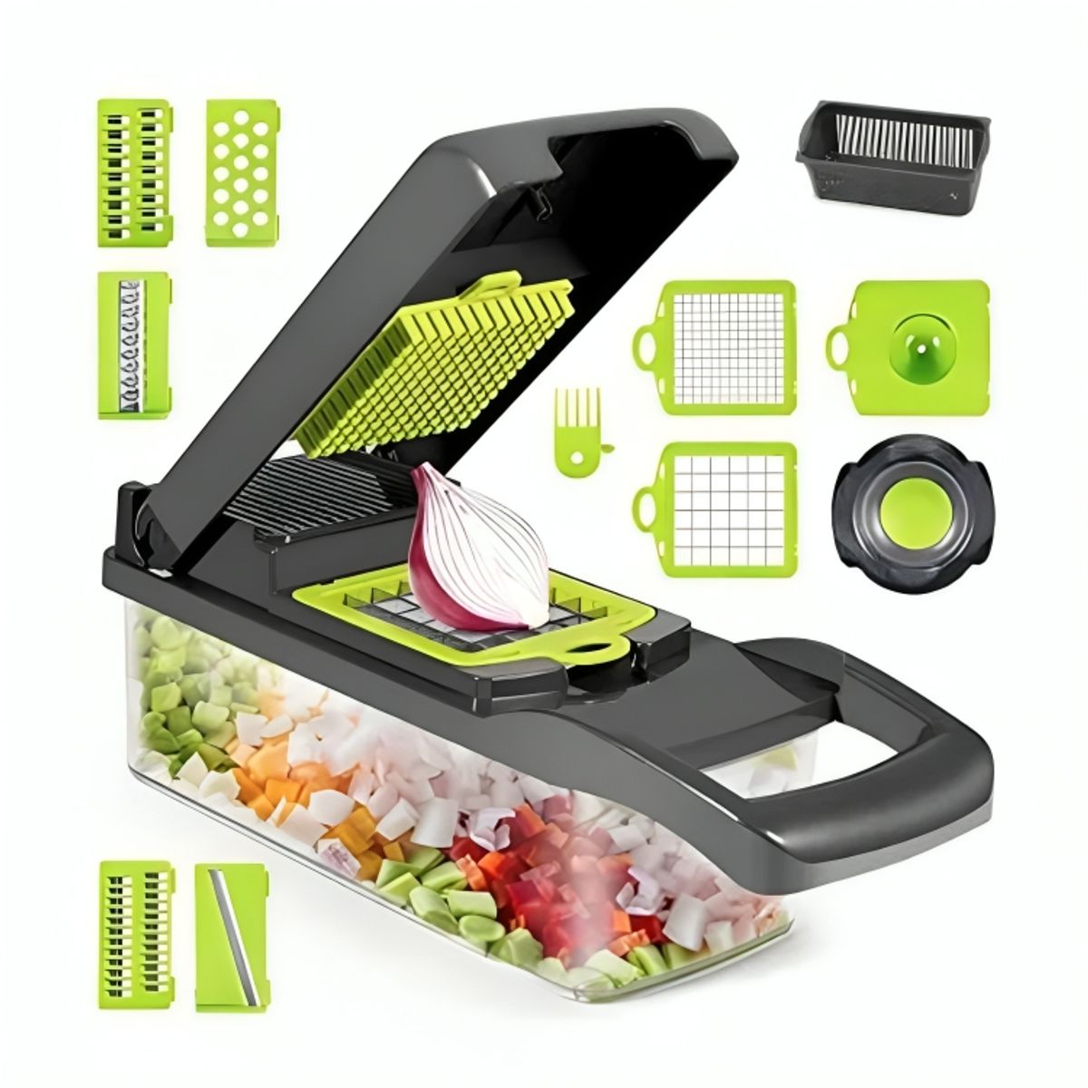 GENERICO - Picador de Verduras Frutas Multifuncional Pica todo con Colador