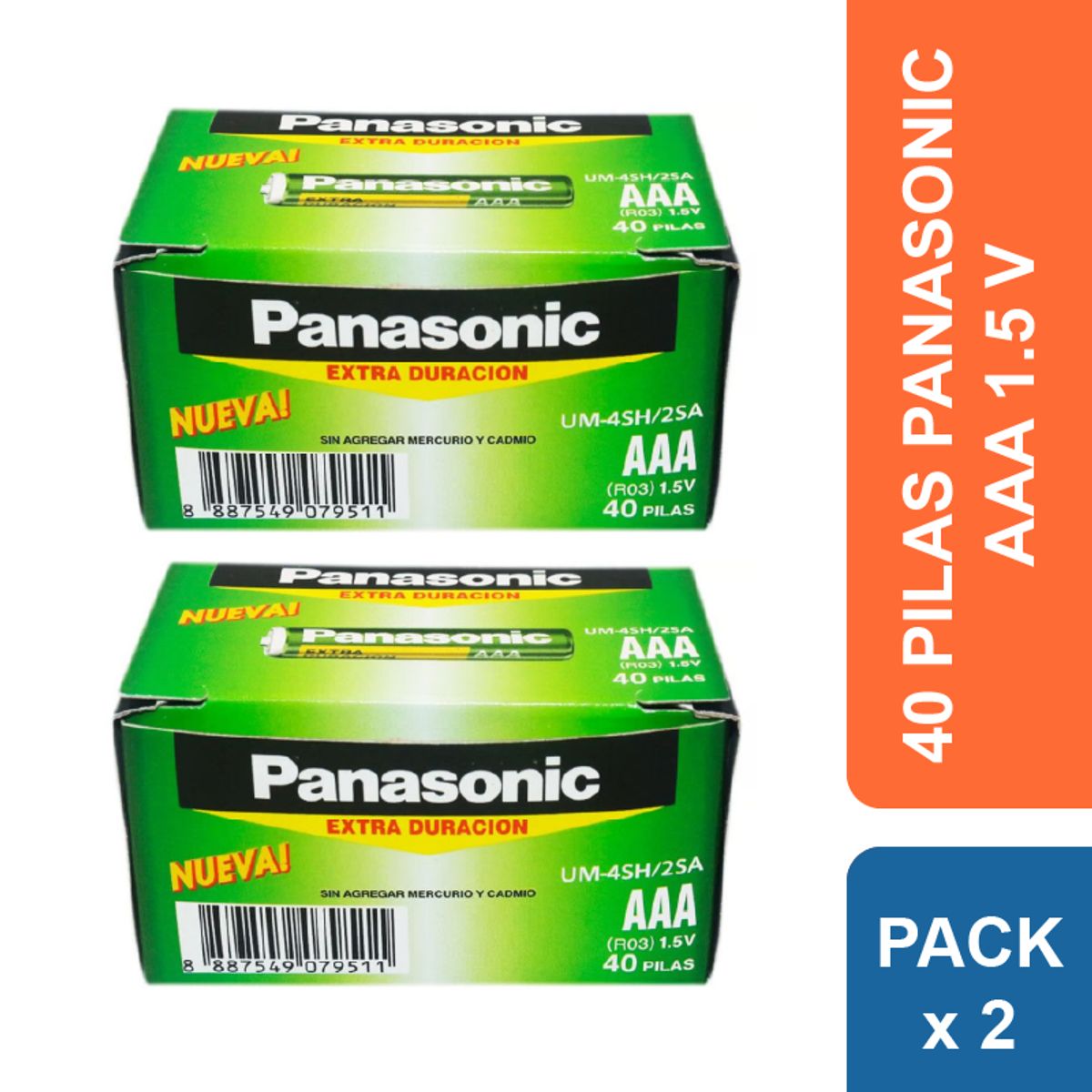PANASONIC - Pila AAA Panasonic Extra Duración - 2 Cajas