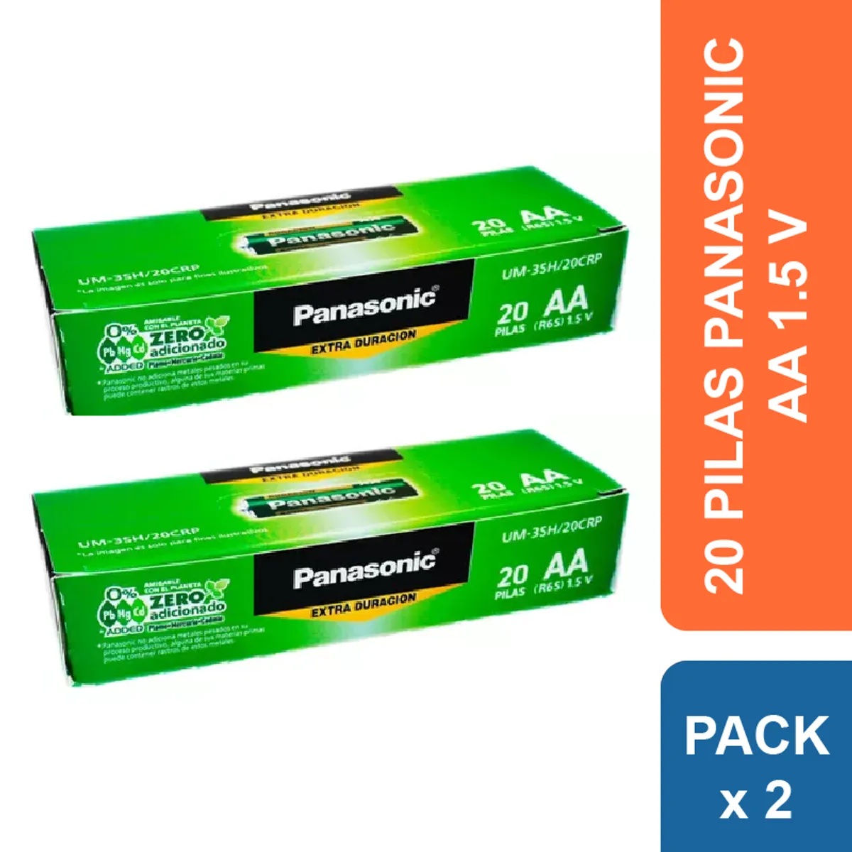 PANASONIC - Pila AA Panasonic Extra Duración - 2 Cajas