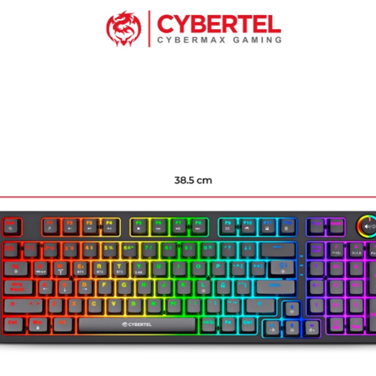 CYBERTEL - Teclado Gamer Mecanico STRIKER CBX K1008-3M RGB BT USB CYBERTEL
