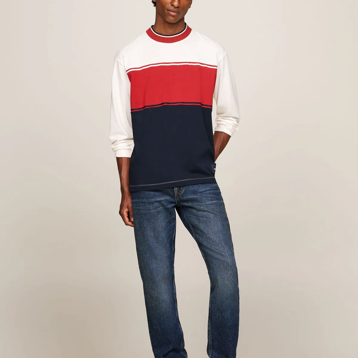 TOMMY HILFIGER - CAMISETA M/C COLOURBLOCK LS TEE