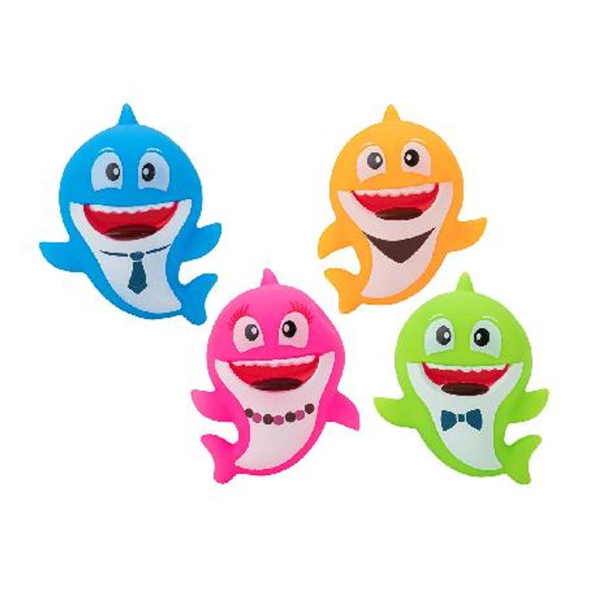 GENERICO - Juguete de Baño Baby Shark Chillon de Jebe 4 Piezas