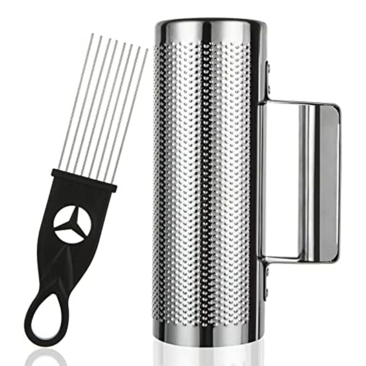 GENERICO - Güiro de Metal Acero Inoxidable 10x3 Pulgadas - Sonido Claro