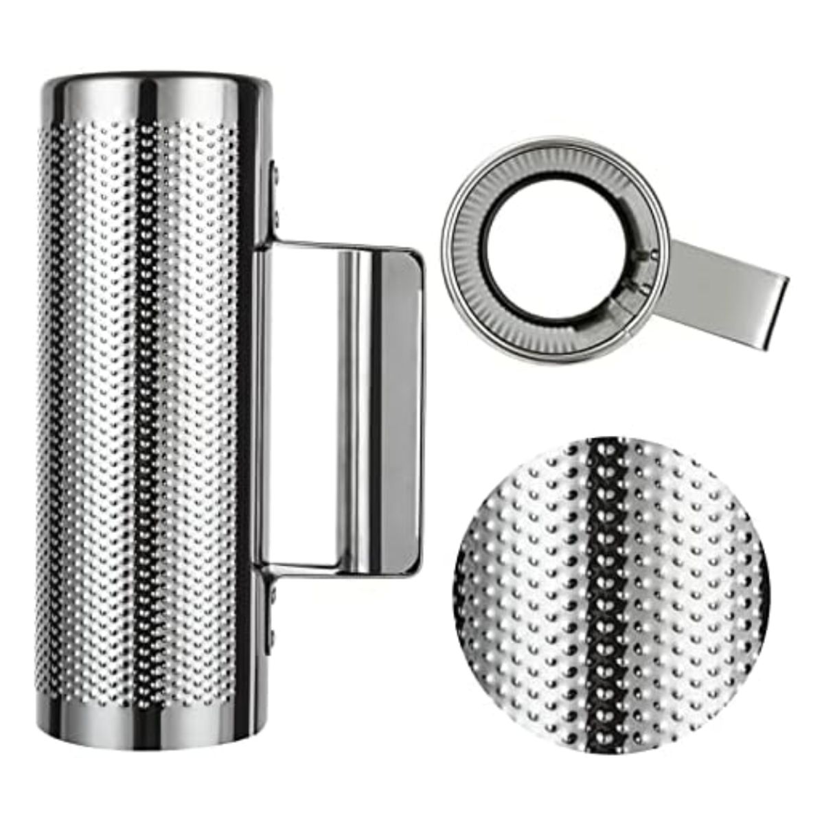 GENERICO - Güiro de Metal Acero Inoxidable 10x3 Pulgadas - Sonido Claro