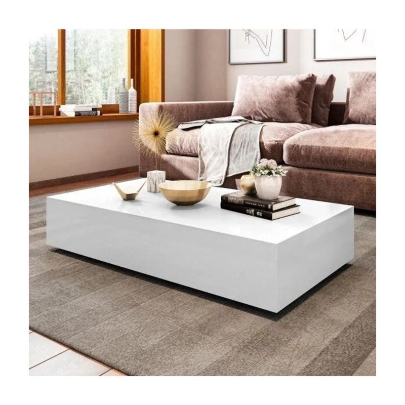 R&R MUEBLES - Mesa de Centro Mako Blanco R&R MUEBLES