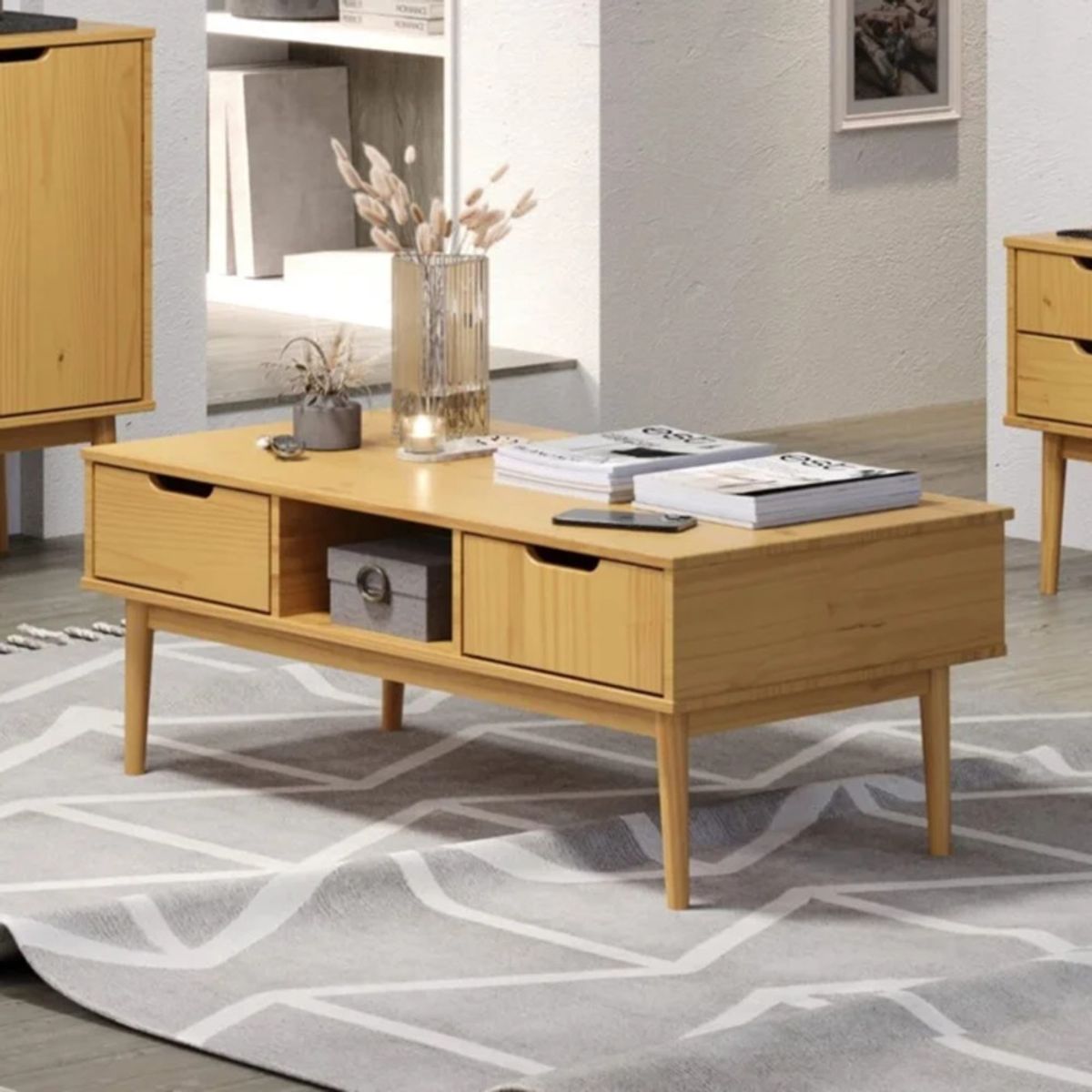 R&R MUEBLES - Mesa de Centro Ogawa Marrón R&R MUEBLES