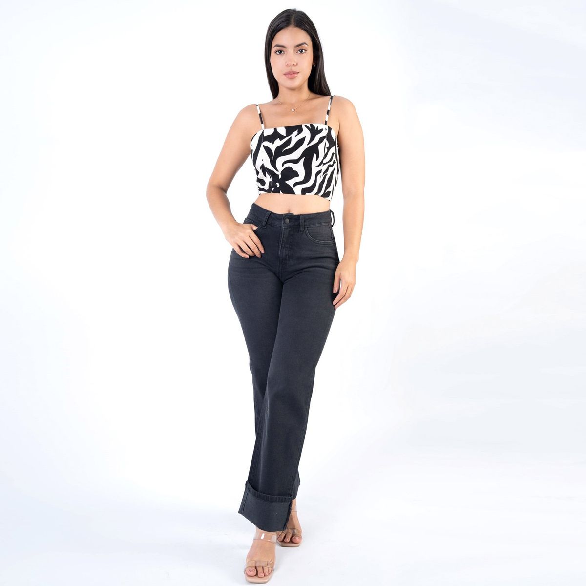 JAROLA - Pantalón Roll Up Jarola Valeria Gris