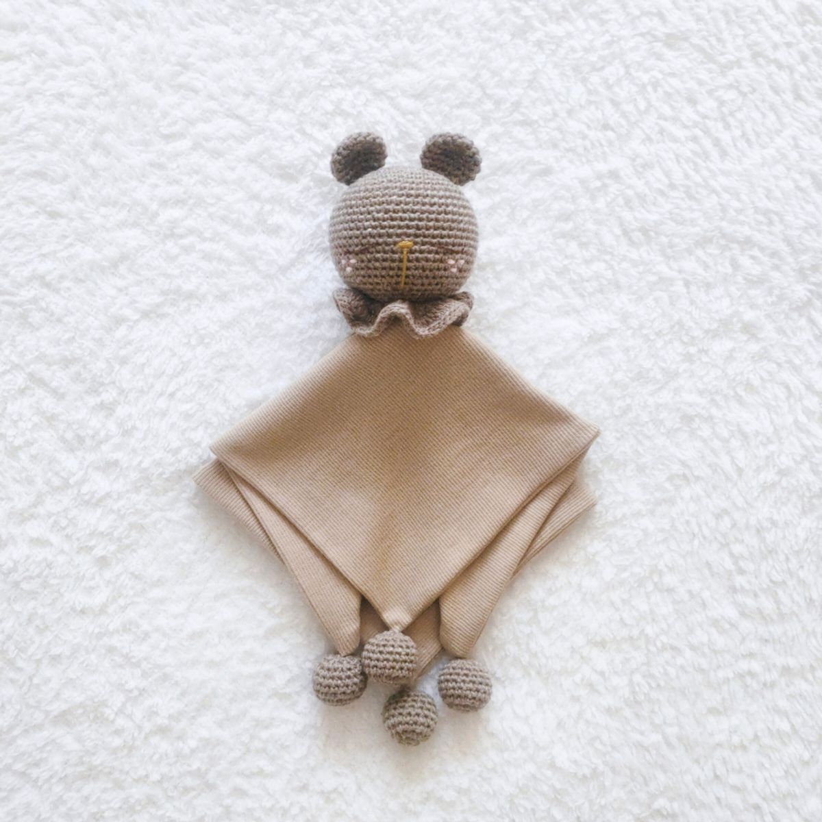 BE CRAFTY - Manta de Apego Juguete Oso Algodón Antialérgico Bebé +6Meses