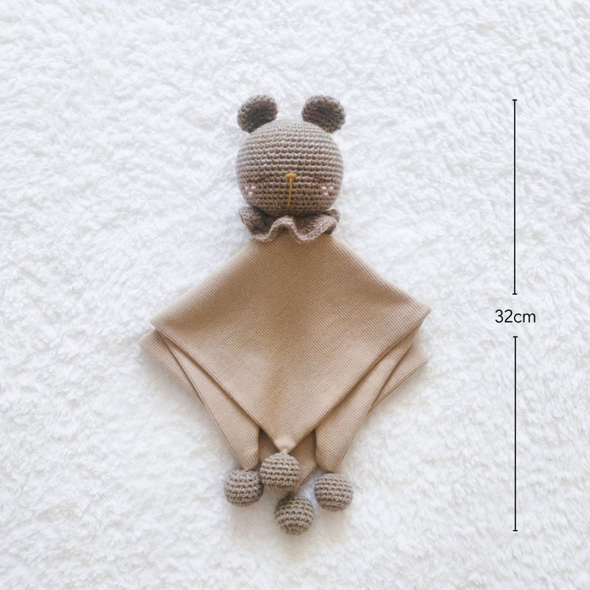 BE CRAFTY - Manta de Apego Juguete Oso Algodón Antialérgico Bebé +6Meses