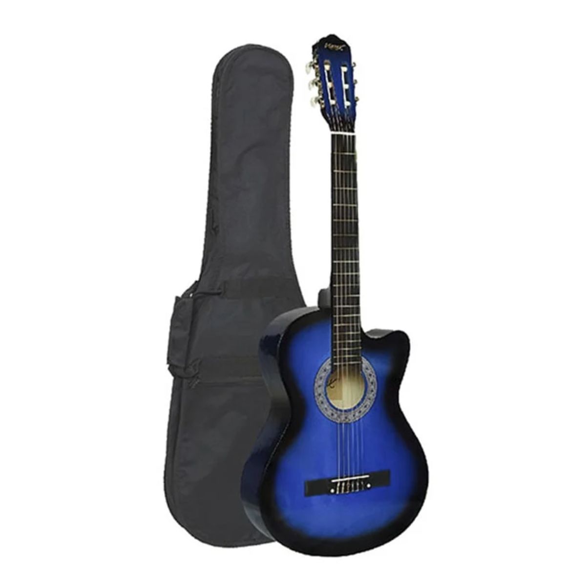 VOZZEX - Guitarra Acústica 6 Cuerdas Nylon - Azul