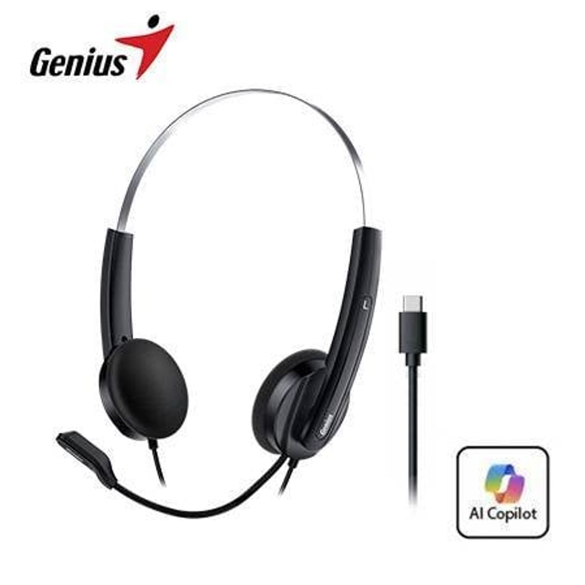GENIUS - AURICULARES GENIUS HS-220U USB-C BOTÓN COPILOT