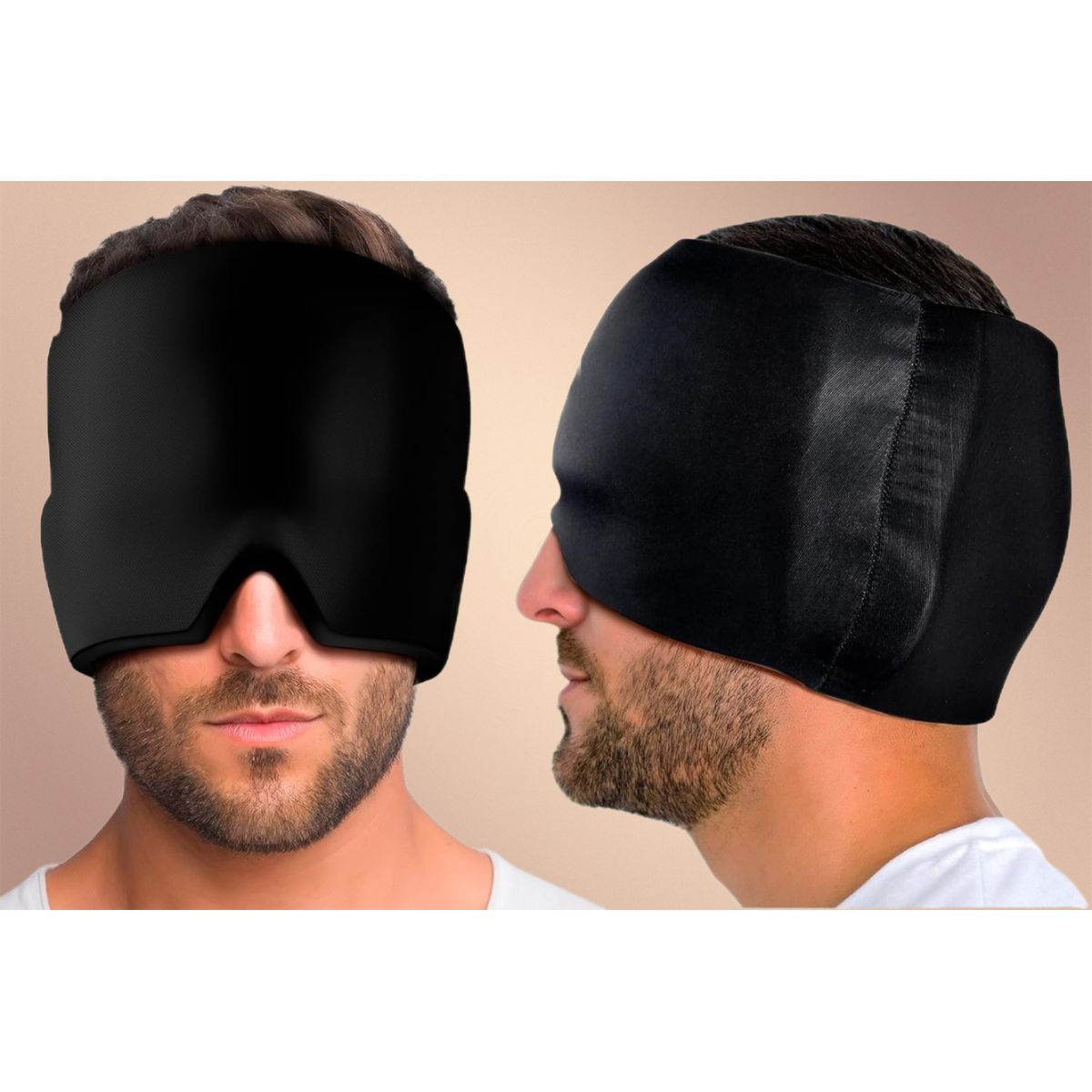 GENERICO - GORRO TERAPÉUTICO ALIVIA ESTRÉS MIGRAÑA REUTIZABLE COLOR NEGRO