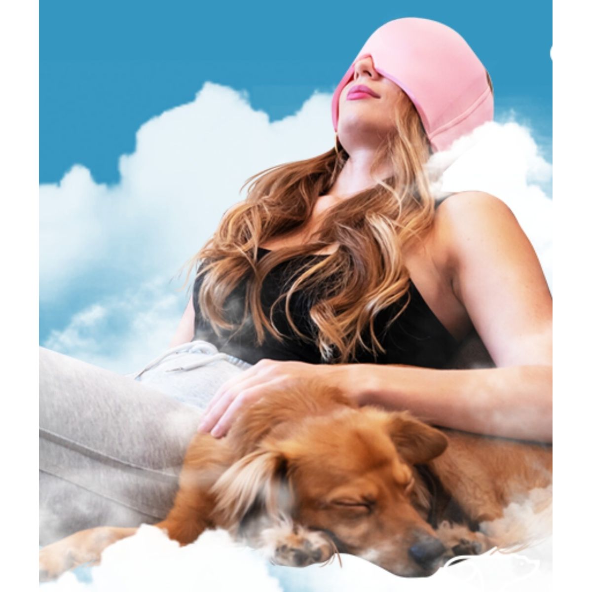 GENERICO - GORRO TERAPÉUTICO ALIVIA ESTRÉS MIGRAÑA REUTIZABLE COLOR ROSADO