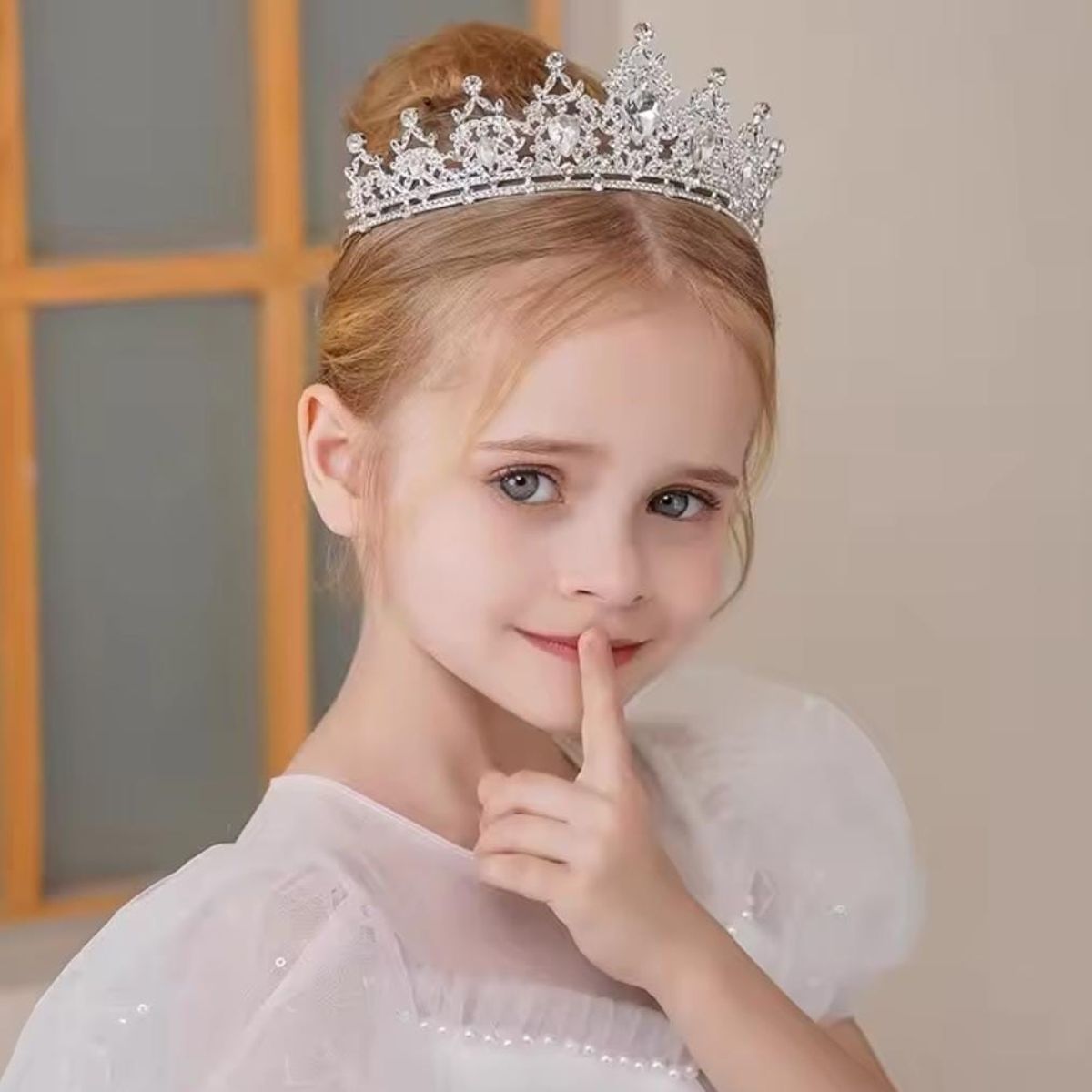 GENERICO - Tiara Corona de Cumpleaños Plateado