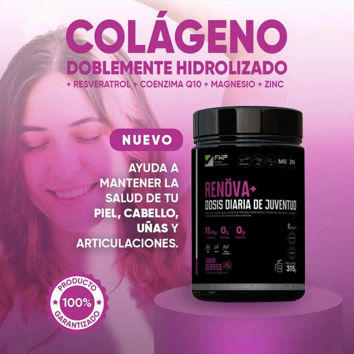 GENERICO - COLAGENO RENOVA ORIGINAL +  CON BIOPÉPTIDOS ACTIVOS 315gr