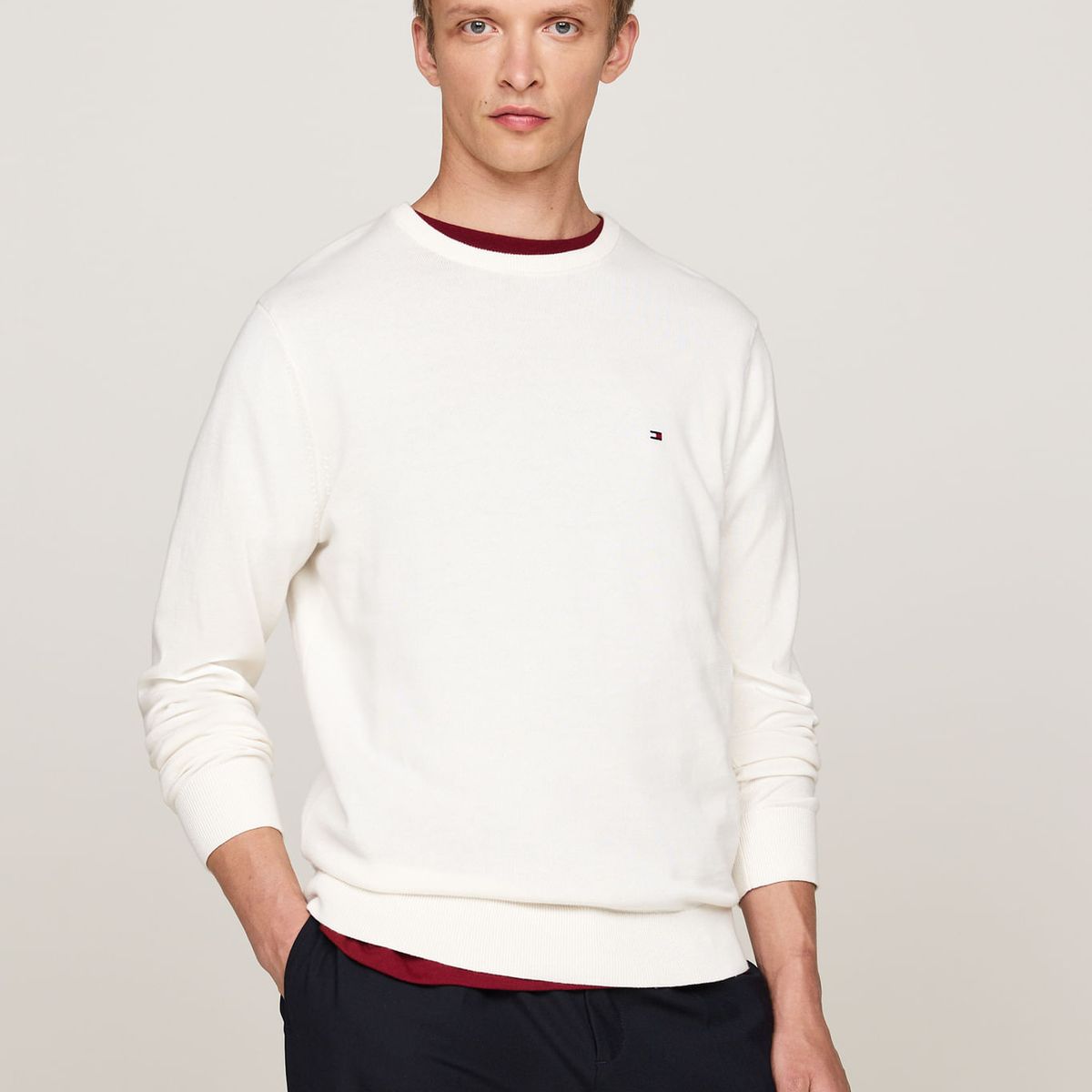 TOMMY HILFIGER - SWEATER ESSENTIAL COTTON CREW NECK
