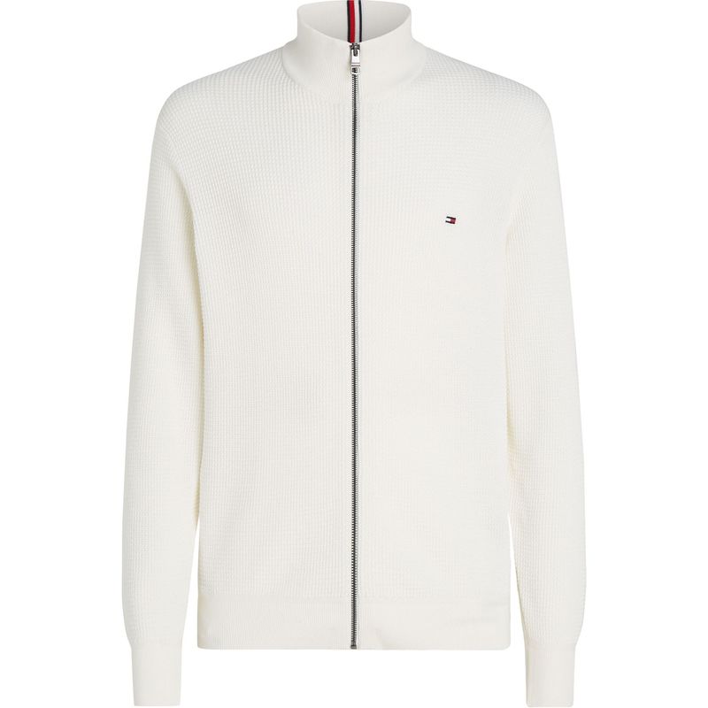 TOMMY HILFIGER - SWEATER REFINED STRUCTURE ZIP THRU