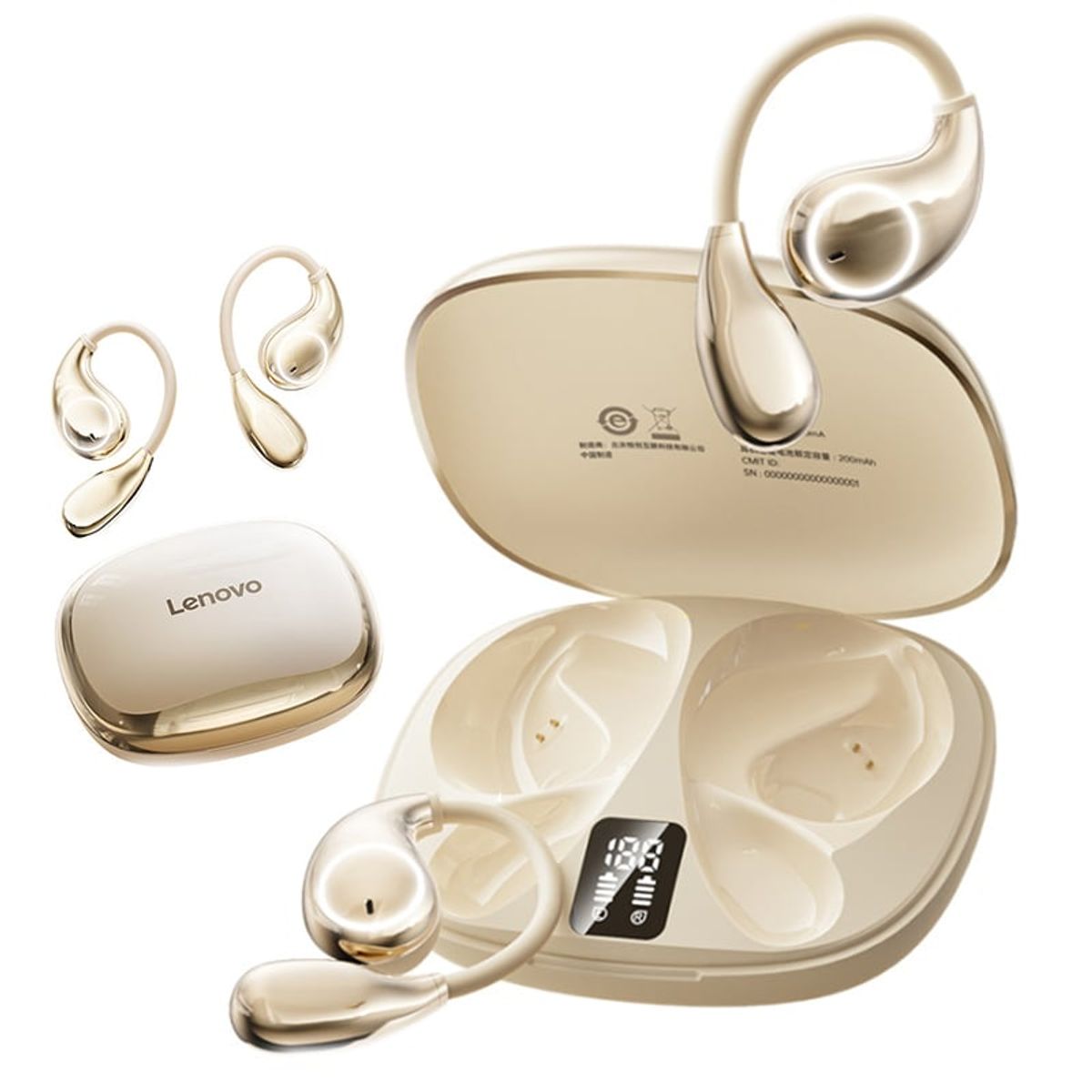 LENOVO - Audífonos Lenovo EA320 ENC Auriculares Bluetooth 5.4 Earphone-Blanco