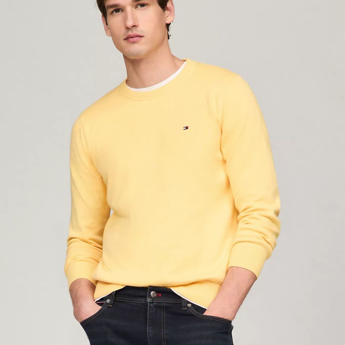 TOMMY HILFIGER - SWEATER  M AMHERST CREW NECK SWEATER