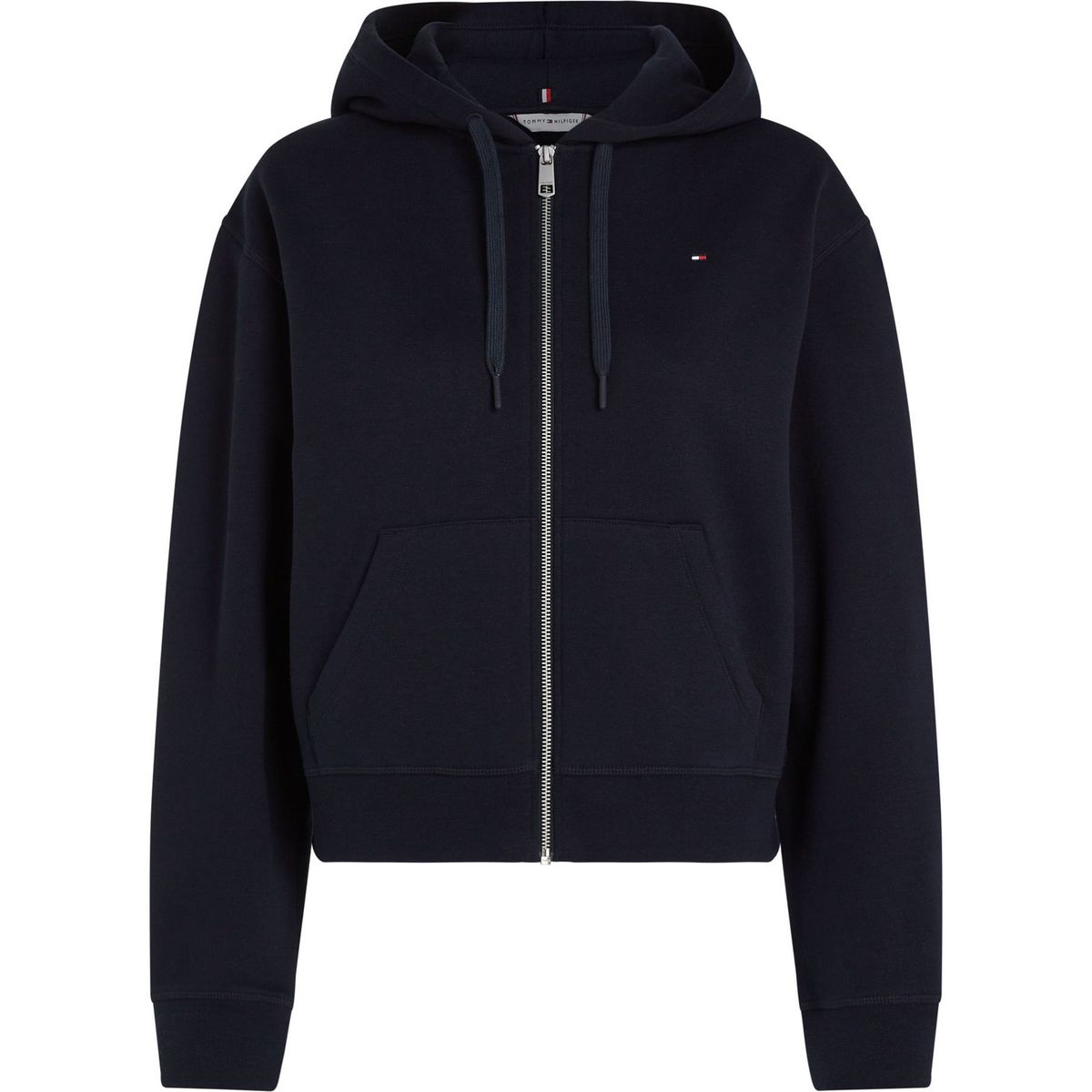 TOMMY HILFIGER - SWEATSHIRT REG FLAG ON CHEST ZIP HOODIE