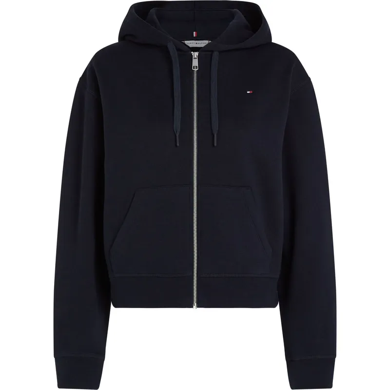 TOMMY HILFIGER - SWEATSHIRT REG FLAG ON CHEST ZIP HOODIE