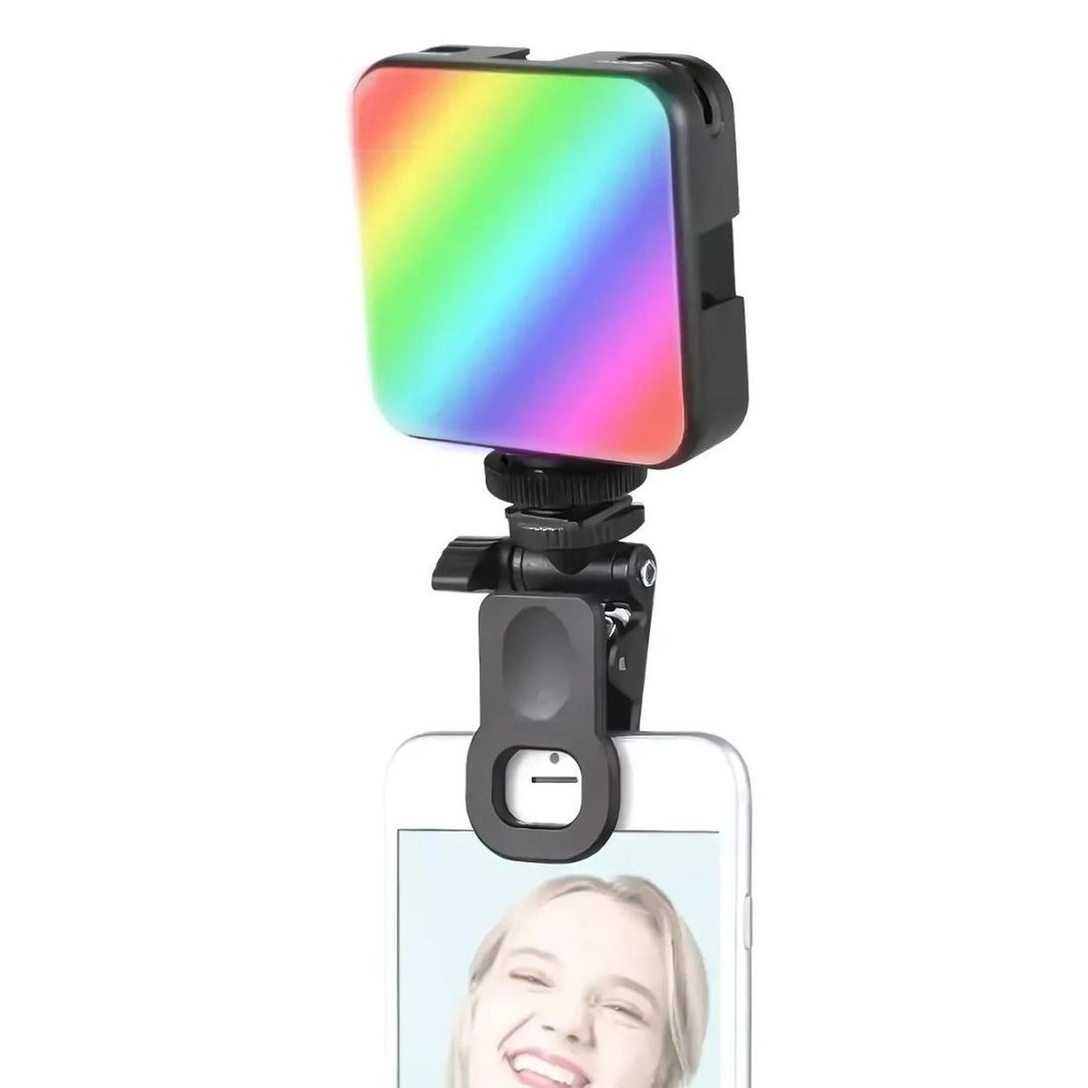 GENERICO - Luz Led RGB Recargable AY-83 Portátil Con Soporte Clip