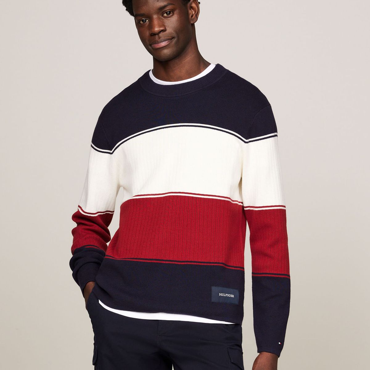 TOMMY HILFIGER - SWEATER MILANO COLOURBLOCK CREW NECK