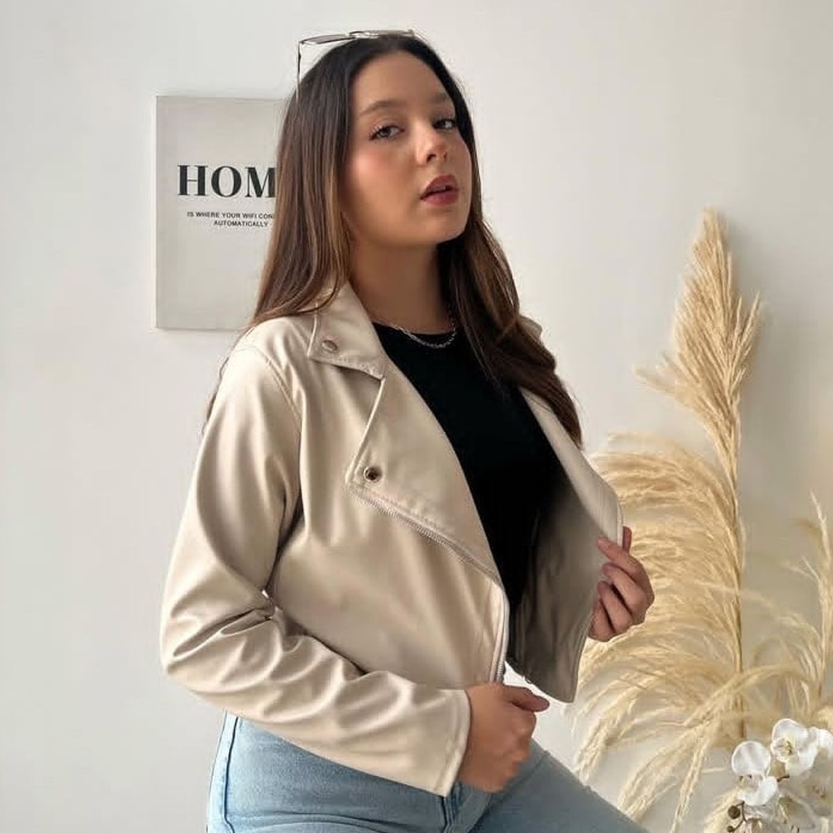 GENERICO - CASACA LEATHER JACKET PARA DAMA