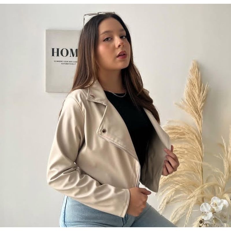 GENERICO - CASACA LEATHER JACKET PARA DAMA