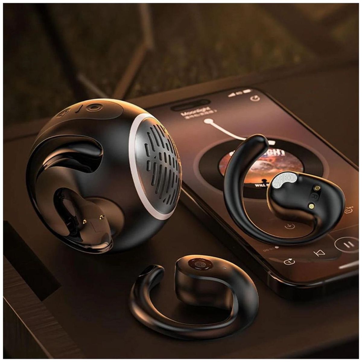 GENERICO - Audífonos y Altavoz JM13pro Bluetooth OWS 54 2 en 1 Sonido 360 Purpura