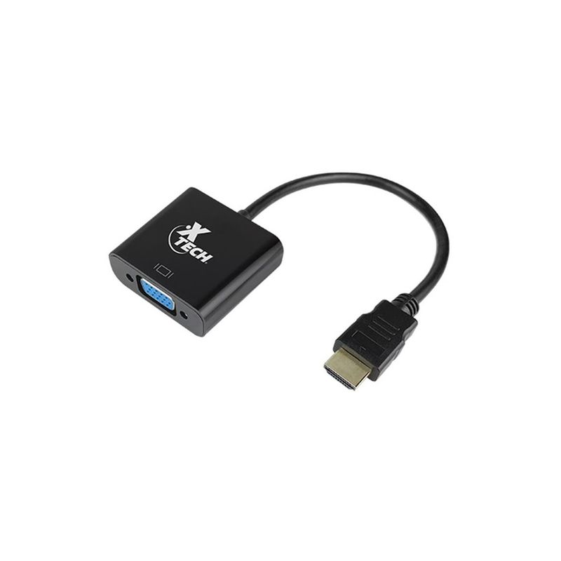 XTECH - Adaptador de Vídeo HDMI Macho a VGA Hembra - Xtech