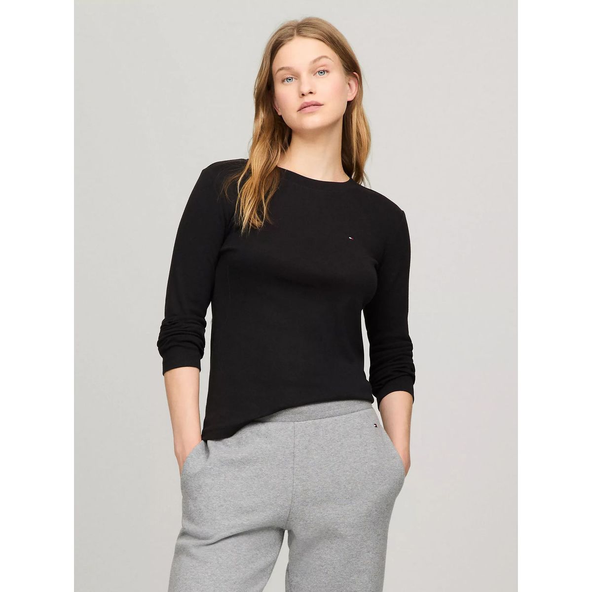 TOMMY HILFIGER - CAMISETA W SLIM NEW C- NK LS FAVE TEE