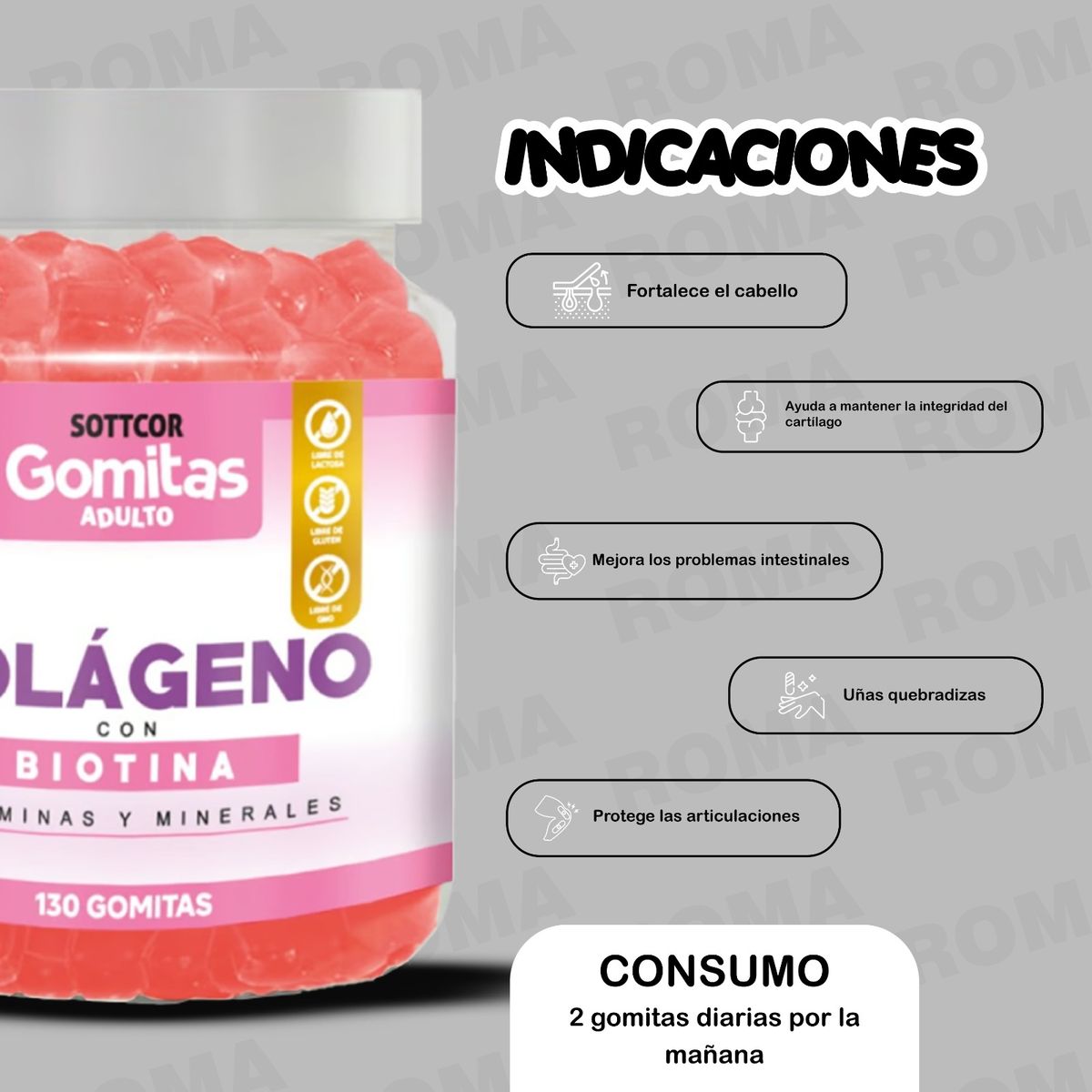 GENERICO - PACK 2 CITRATO DE MAGNESIO NIÑOS 130UND + COLAGENO ADULTOS 130UND