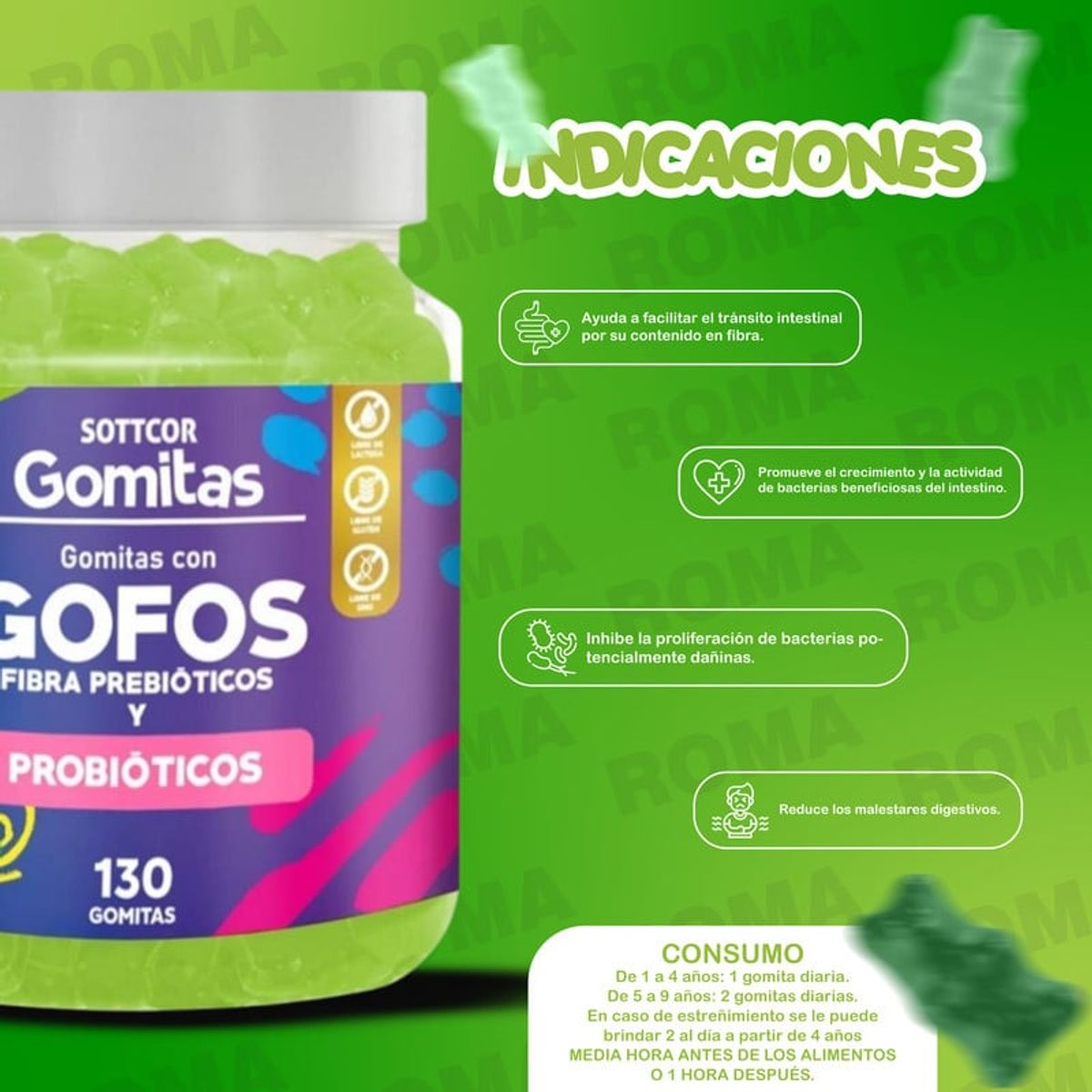 GENERICO - PACK 2 GOMITAS GOFOS PARA NIÑOS + COLAGENO ADULTOS 130 UND