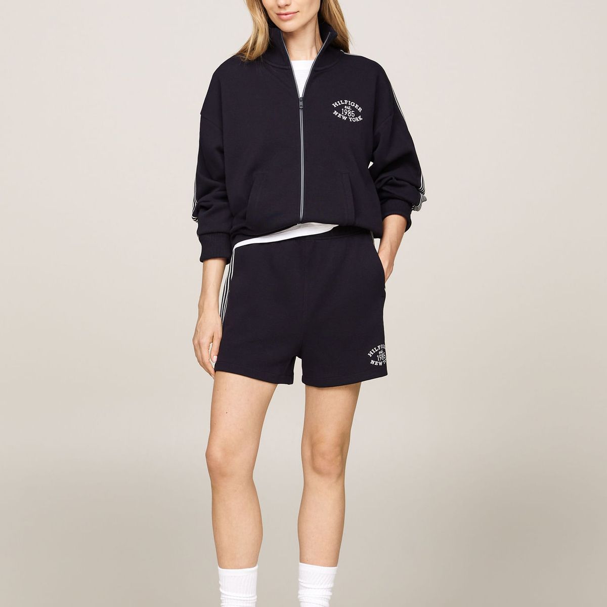 TOMMY HILFIGER - SWEATSHIRT VARSITY REG FULL ZIP HWK JACKE