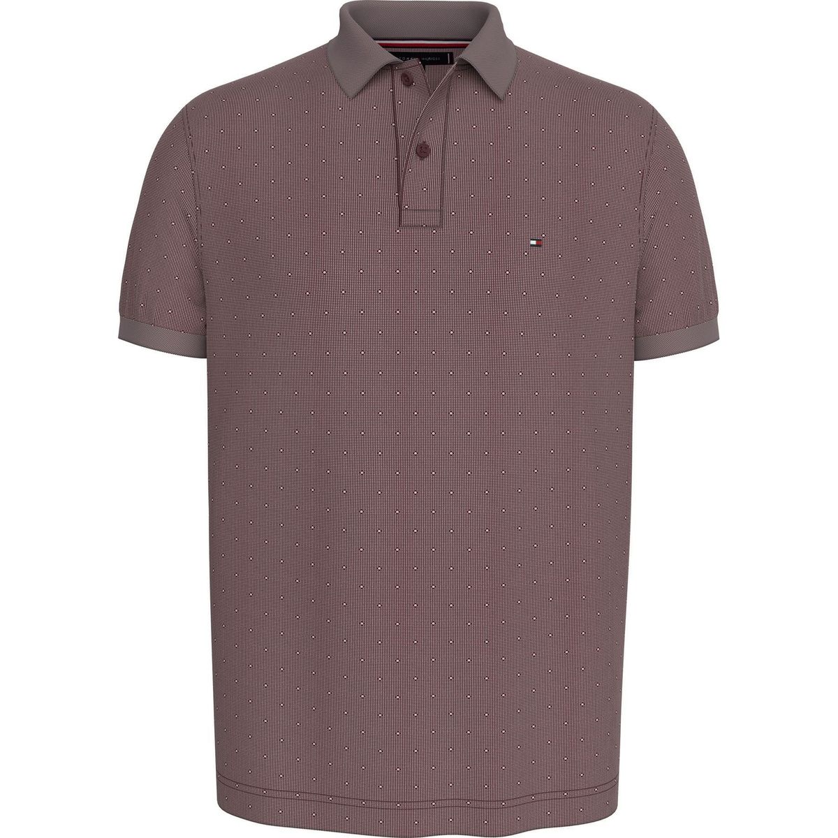 TOMMY HILFIGER - POLO M/C INTERLOCK MICROPATERN REG POLO