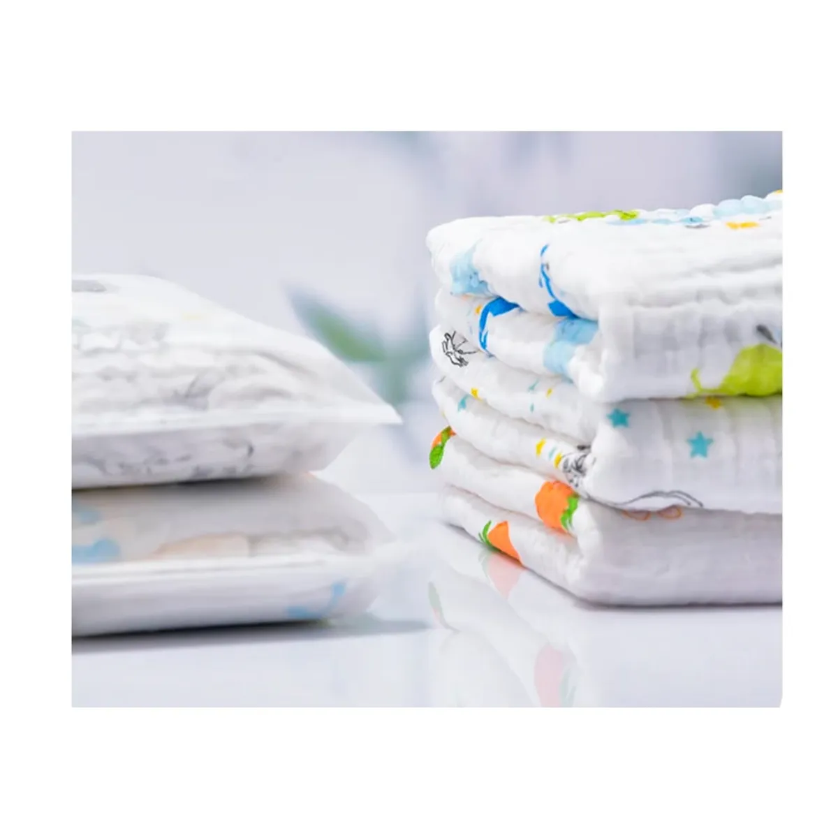 GENERICO - Manta de Muselina para Bebé 100% Algodón 6 Capas