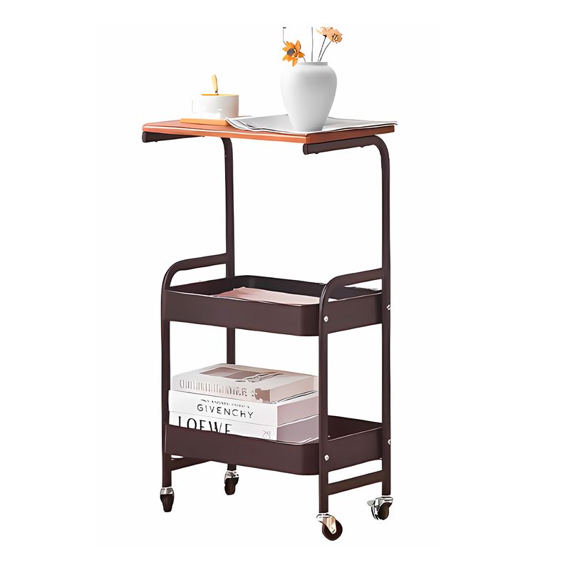GENERICO - Carrito Organizador Ruedas Multiuso 2 Niveles Negro