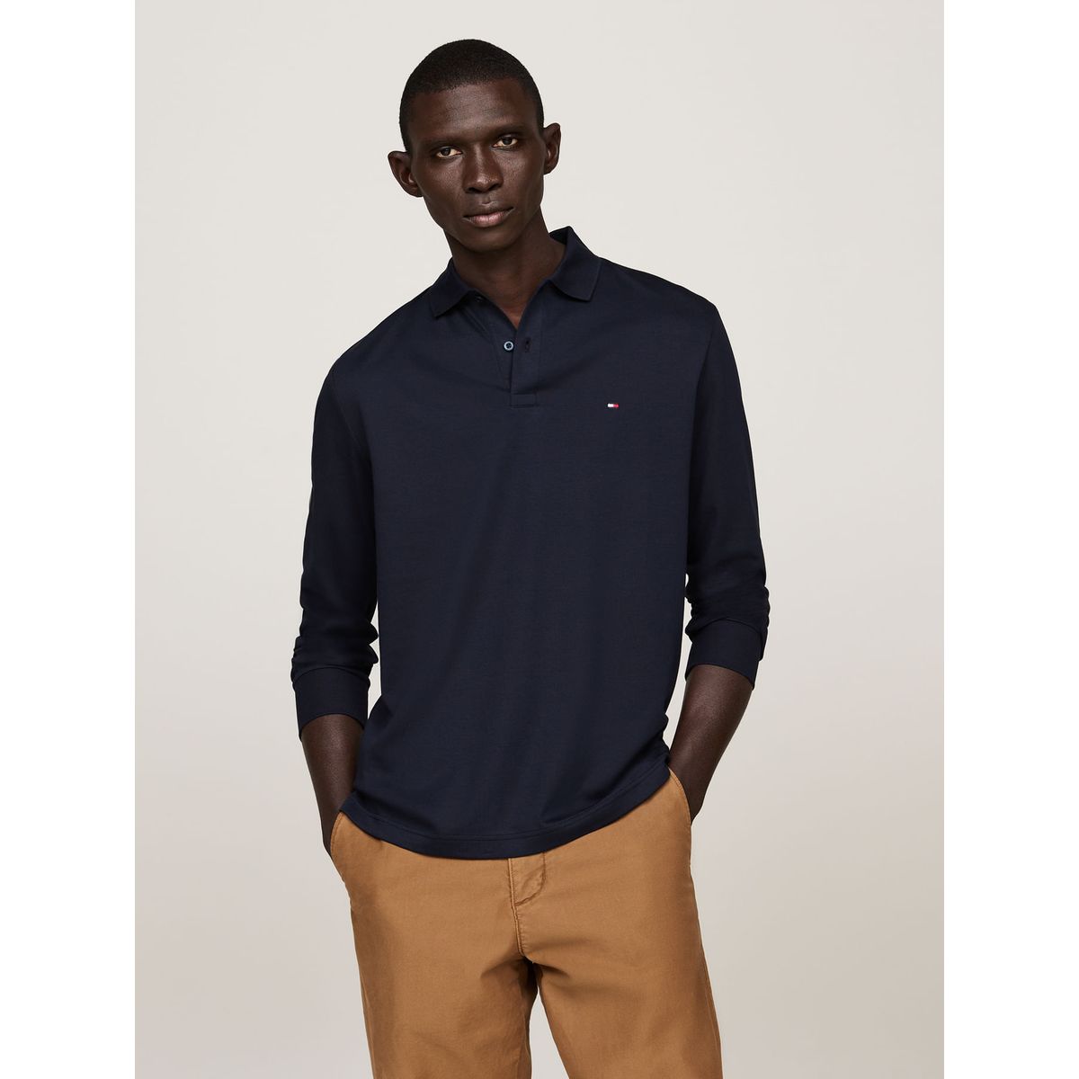 TOMMY HILFIGER - POLO M/L L/S LIQUID COTTON REG POLO