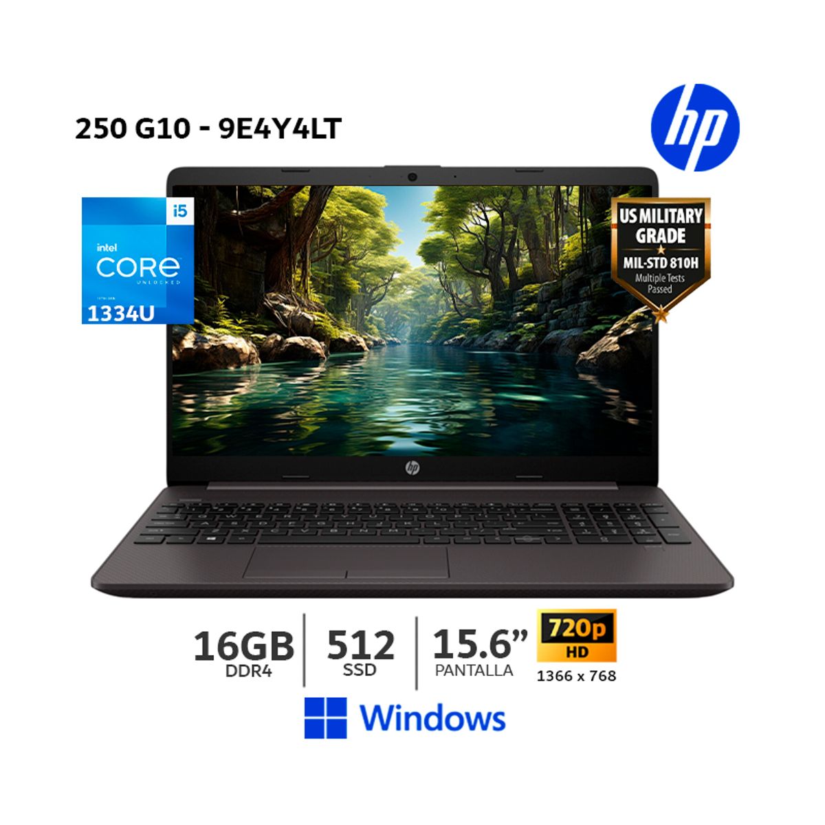 HP - Laptop HP 250 G10 i5-1334U 16Gb Ram 512Gb SSD 156 Pantalla HD - 9E4Y4LTCSI
