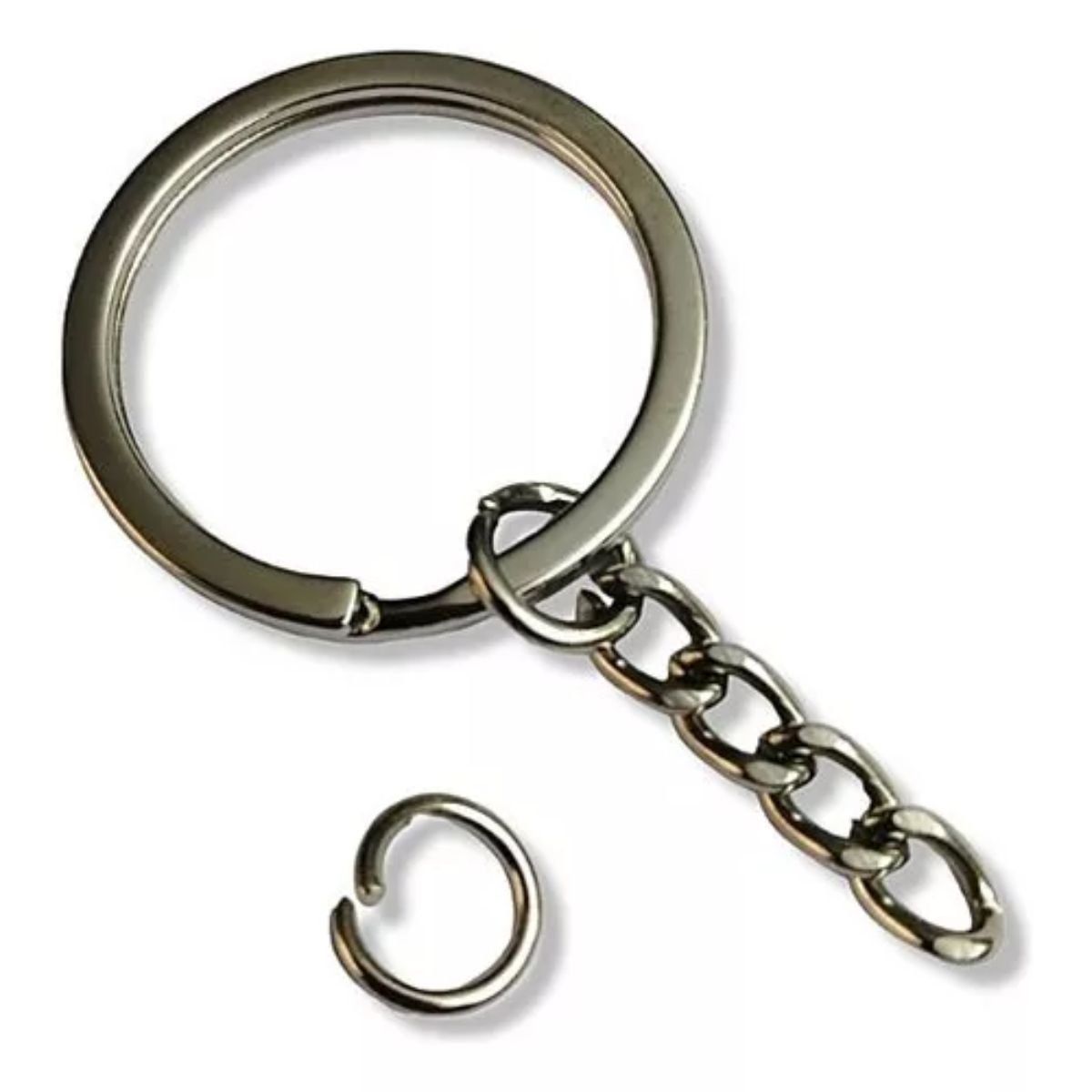 GENERICO - 100 Argollas Aros Planos Para Llavero Manualidades