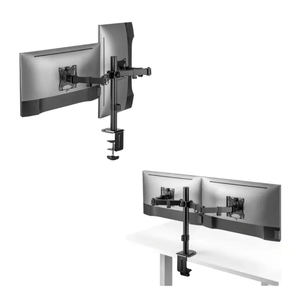 OEM - Soporte de escritorio 17 A 30 Pulgadas Rack Para 2 Monitores de acero