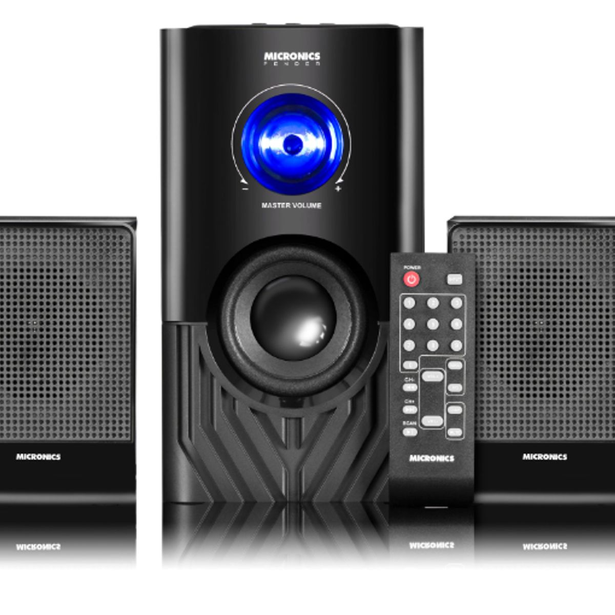 MICRONICS - Sistema De Audio FENDER MIC S6004BT 2.1 60w FM USB RMS MICRONICS