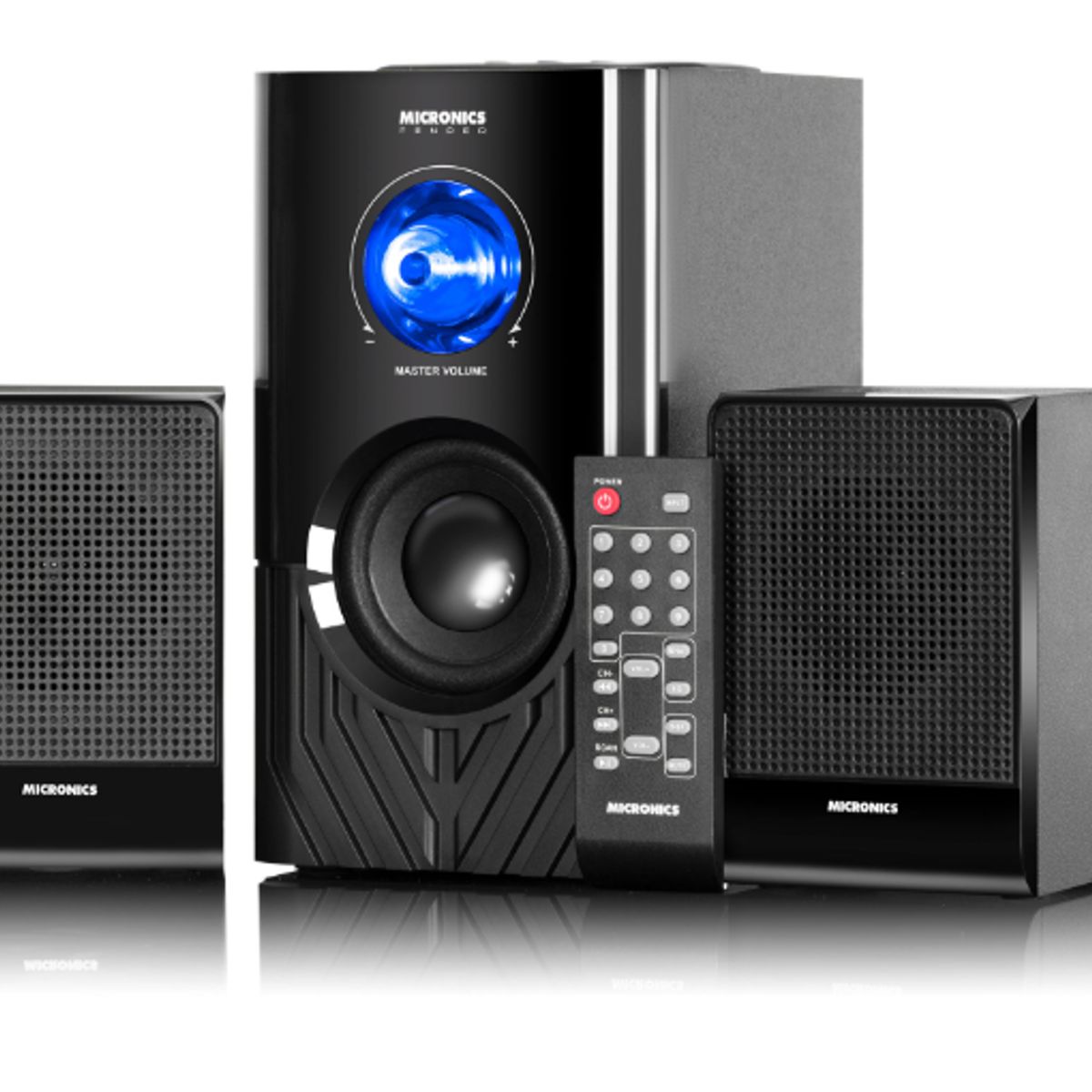 MICRONICS - Sistema De Audio FENDER MIC S6004BT 2.1 60w FM USB RMS MICRONICS