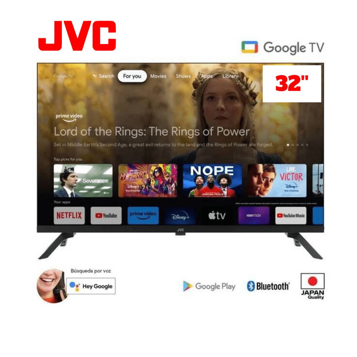 GENERICO - TELEVISOR JVC LED 32 LT-32KM148 HD GOOGLE TV OS
