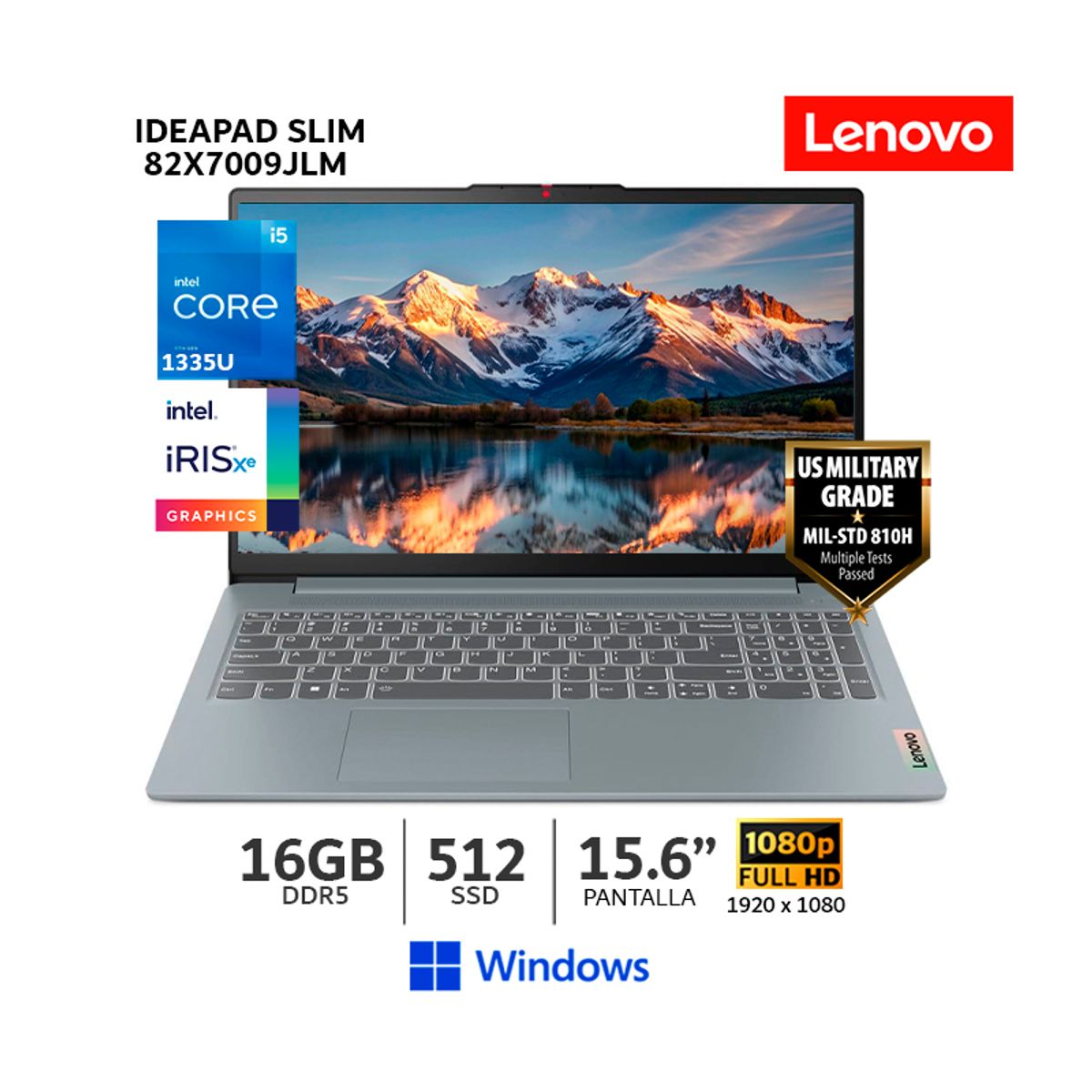LENOVO - Laptop Lenovo IdeaPad Slim 3 15IRU8 i5-1335U 16Gb Ram/ 512Gb SSD/ 15.6 FHD - 82X7009JLM - CSI