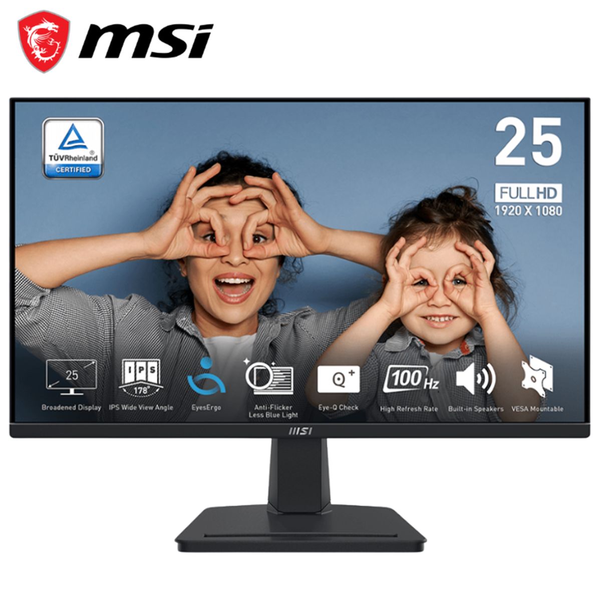 MSI - Monitor MSI PRO MP251 245 IPS FHD 100Hz 1ms Parlante