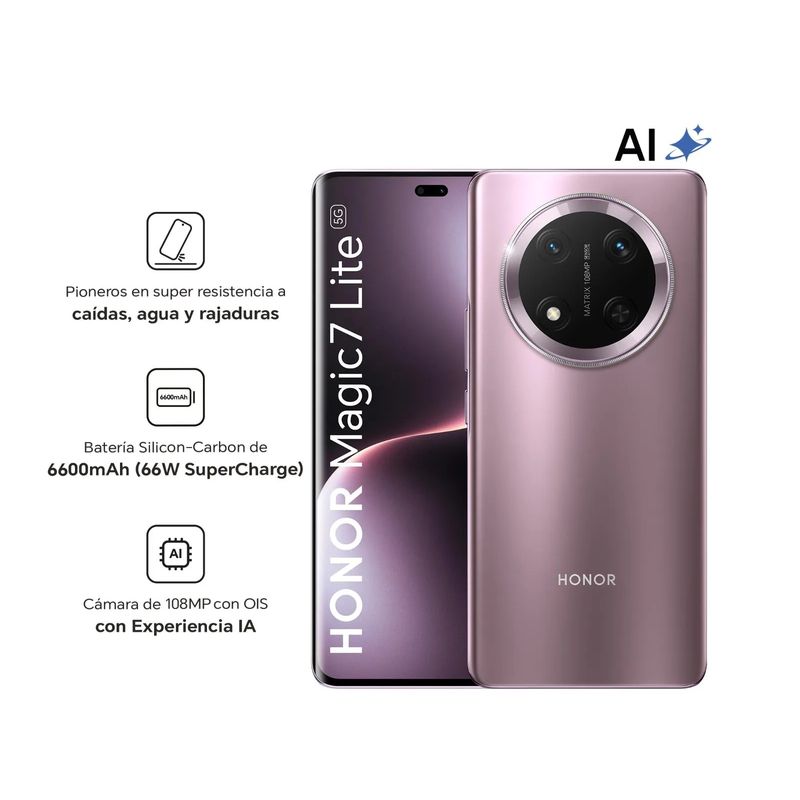 HONOR - HONOR MAGIC 7 LITE 5G MORADO - 8RAM 256GB REGISTRADO