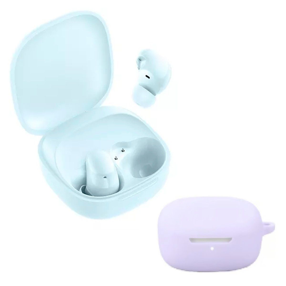 XIAOMI - Audifono Redmi Buds 6 Play Blue + Protector de Silicona Lila